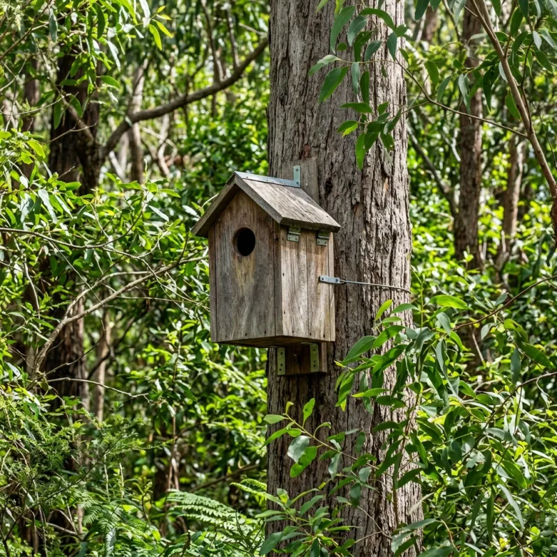 Animal nesting box installed as a humane alternative to a Toorak roof cavity