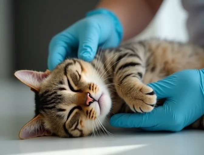 Specialist carefully handling a deceased cat with dignity in Toorak